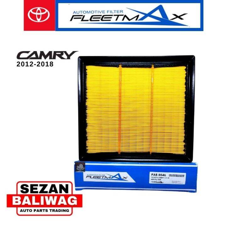 FLEETMAX AIR FILTER TOYOTA CAMRY 3.5 20122018 FAS 8546 Lazada PH