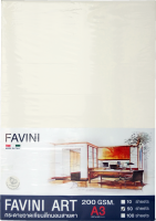 FAVINI ART กระดาษ 100 ปอนด์ A3 ชนิดหยาบ 200 แกรม (50 แผ่น)