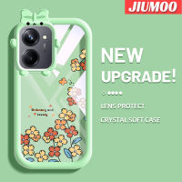 เคส JIUMOO สำหรับ Realme 10 Realme 10 Pro Plus 5G เคสแฟชั่นลายดอกไม้ที่สวยงามสีสันสดใสน่ารักกล้องมอนสเตอร์ตัวน้อยนิ่มสำหรับเลนส์กันกระแทกแบบใสเคสมือถือฝาความคิดสร้างสรรค์โปร่งใสเรียบง่ายฝาครอบป้องกันซิลิโคน