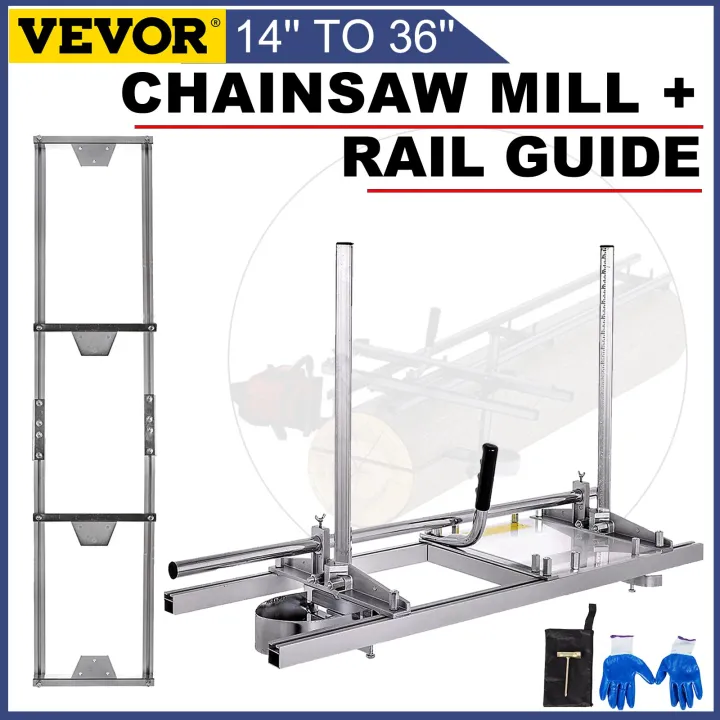 Chainsaw Mill Planking Milling 36 Inch Guide Bar W/ Rail Mill Guide