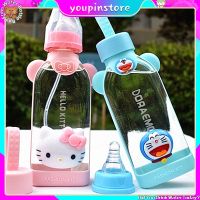 ♣♈☼ VOLEMER Creative Water Bottle Cute Adult Baby Bottle Student Children Straw Pacifier Cup Adult Water Cup Portable Dual-use Cup 350ml