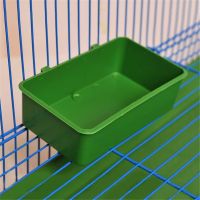 Follow Get New[Beautiful SS] มัลติฟังก์ชั่ Creative ถาดอาหารสีเขียวนกแก้วอ่างอาบน้ำสัตว์กรงอาบน้ำกล่อง