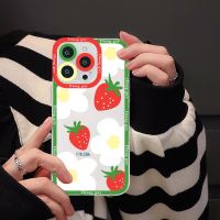 [COD] Personalized strawberry is suitable for iphone13pro apple 12 mobile phone case fresh 14pro angel eye protective