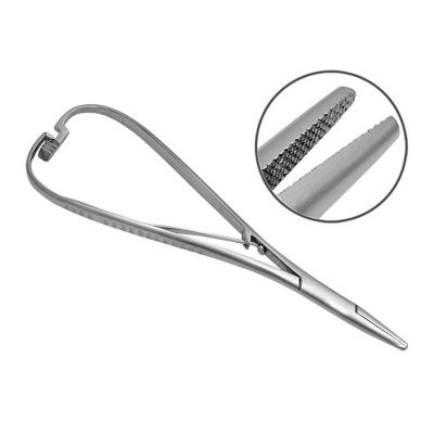 Stainless Steel Needle Holder Forceps Pliers Orthodontic Tweezers Dental Instrument