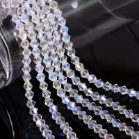 4mm 95 Pcs/set Diamond Shape Glass Crystal Beads for Diy Jewelry Making Accessories