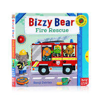 Bizzy bear fire rescue! Little bear is busy series English original picture book mechanism operation book means of transportation Book Fire Engine enlightenment