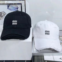 High version of MIU holes show face small miu miuˉcap children spring and summer Joker street shade bent eaves baseball cap men