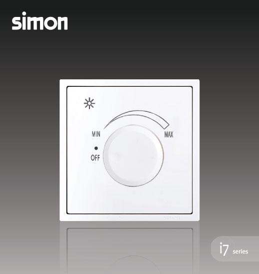 Simon i7 Series 200W Rotary Dimmer ( Incandescent Bulb) Matt White