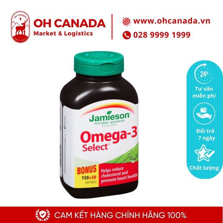 Jamieson Omega3 Select, 1000mg, 200 viên Lazada.vn