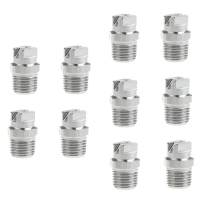 Best-Buy HOME 10 pcs 1/4 "หัวฉีดสเปรย์หัวเหล็กสแตนเลสแรงดันสูง