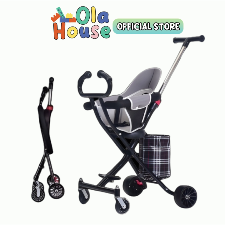 OLA Kids Stroller Magic Stroller Basket Foldable Baby Stroller 4 Wheels ...