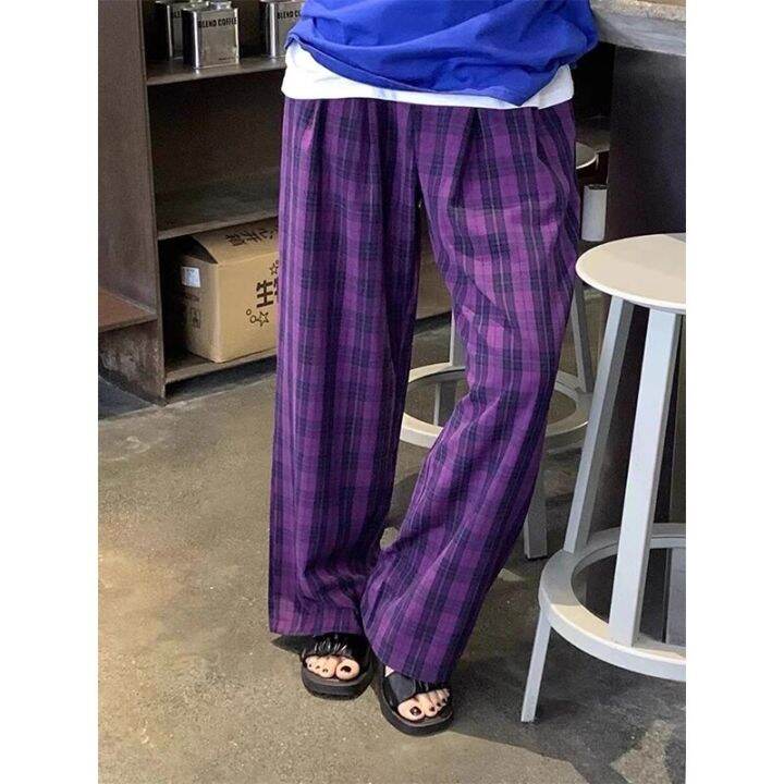 mexzt-vintage-plaid-wide-leg-pants-women-high-waist-straight-casual-trousers-harajuku-korean-fashion-loose-all-match-full-length