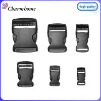 CHARMHOME 2/5/10/20/30 pcs 6 ขนาด สายรัดกระเป๋า ฮาร์ดแวร์ Dual หัวเข็มขัดโค้ง อะไหล่เข็มขัดเป้ ล็อคสร้อยข้อมือ Paracord หัวเข็มขัดด้านข้าง