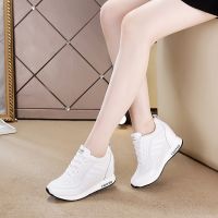 Womens Summer Sports Shoes White Tennis Female Wedge Casual Sneakers Women Platform Fashionable Leather Vulcanized Shoe Running