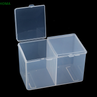 ?【Lowest price】HOMA แผ่นผ้าฝ้าย Swab เล็บเช็ดแปรงแต่งหน้า Organizer กล่องเก็บของผู้ถือกล่อง