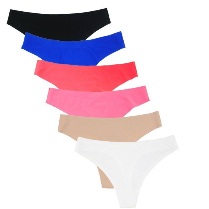 Set Of 6 Womens Thong Comfortable Panties Seamless Panties Classic