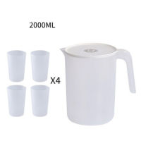 Pitcher Water 2L Plastic Cold Water Bottle And Cups Set Home Large Capacity Water Jug With Handl Pitcher Jug For Juices