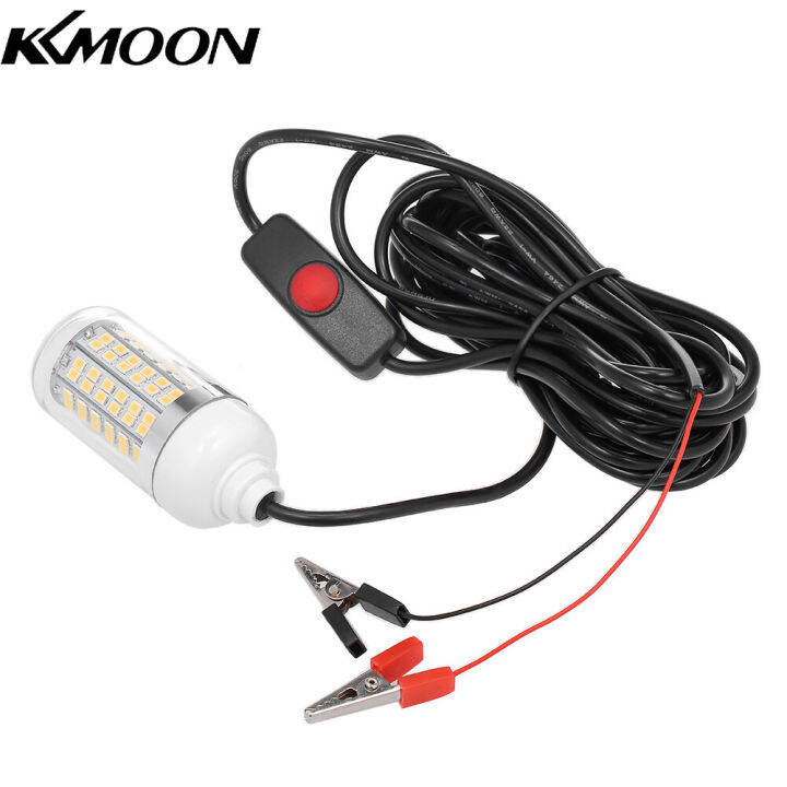 KKmoon 12V 15W Underwater Fishing Attract Light LED Lamp Fish Finding System Light with 30ft