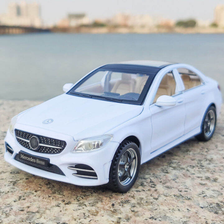 ใหม่132-benz-c260l-die-cast-miniature-รุ่นรถยนต์โลหะผสมโลหะรถดึงกลับ6ประตูเปิดของขวัญเด็ก-toy