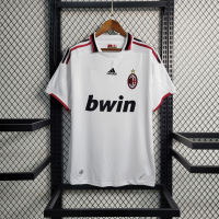 AC MILAN AWAY 2009 2010 RETRO KIT WHITE FOOTBALL SHIRT SOCCER JERSEY RONALDINHO BECKHAM MALDINI NESTA