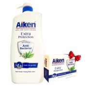 Sữa tắm sạch khuẩn Aiken Extra Protection 850gr Tặng xà phòng sạch khuẩn