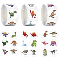 50-500pcs Cute Animal Dinosaur Stickers For Kids 1 Inch Boy Toy Game Stickers Birthday Classroom Party Reward Decoration Stickers