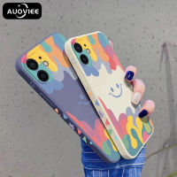 AUOVIEE Smile Face Phone Case For iPhone 12 Mini 13 11 Pro Max X XR XS Max Summer Ice Cream Case For iPhone 7 8 Plus SE 2 Luxury Cartoon Silicone Cover