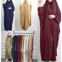 รอมฎอน Telekung มุสลิม Jubah Abaya ชุดสวดมนต์เสื้อผ้า Muslimah ผู้หญิง Telekung