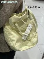 UNIQLO 2023 Summer New U Series Simple And Light Casual Nylon Cloth Drawstring Messenger Bucket Bag Large Capacity Shoulder Bag