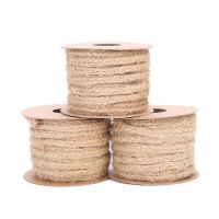 【YD】 5M  Jute Twine Hemp Rope Roll Burlap Braided Hessian Crafts Wedding Birthday Wrapping Decorations