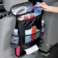 [HOT HOT SHXIUIUOIKLO 113] Car Seat Back Multi Pocket Ice Pack Bag Hanging Organizer Collector Storage Box Car Interior Accessories Black Stowing Tidying