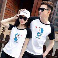 คู่รักที่นิยมในโลกออนไลน์สวมแขนไหล่เย็บกันร้อนสุดๆ T เสื้อเชิ้ตแฟชั่นเสื้อผ้าชั้นหลวม roora เสื้อแขนสั้น