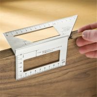 Aluminum Alloy Gauge Square 45 degree 90 degree Protractor Angle Ruler For Carpenter Woodworking Measuring Tools