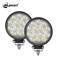 NLpearl 14 LED Light Barwork Light Offroad 4X4 Spotlight 12V 24V For Jeep Car 4WD Tractor SUV ATV Driving Work Light Fog Lamp