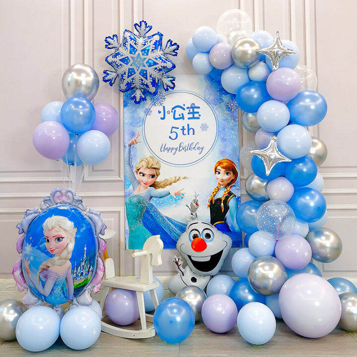 Frozen Party Theme Girl Children Birthday Decoration Balloon Anna ...