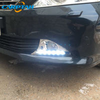 12V รถ LED DRL Daylihgts สำหรับ Toyota Camry 2012 2013 2014ไฟเลี้ยวสีเหลือง LED ไฟวิ่งกลางวันไฟหน้า