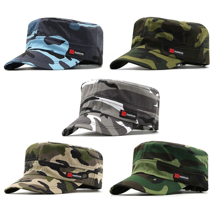 lijing-นาวิกโยธินสหรัฐหมวกลายทหารหมวกทหารหมวกหมวกพรางหมวกทรงแบนผู้ชายผ้าฝ้าย-hhat-usa-navy-ปักหมวกลายพราง