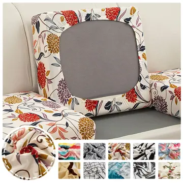 Printed Sofa Couch Cushion Covers Replacement Chair Cushion Covers Stretch  Sofa Seat Cover Furniture Protector Sofa Slipcover Soft Flexibility with  Elastic Bottom