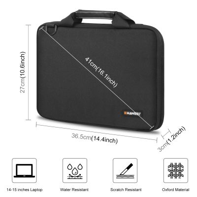 FixGadget HAWEEL 14.0 inch-15.0 inch Briefcase Crossbody Laptop Bag For Macbook, Lenovo Thinkpad, ASUS, HP(Black)TH