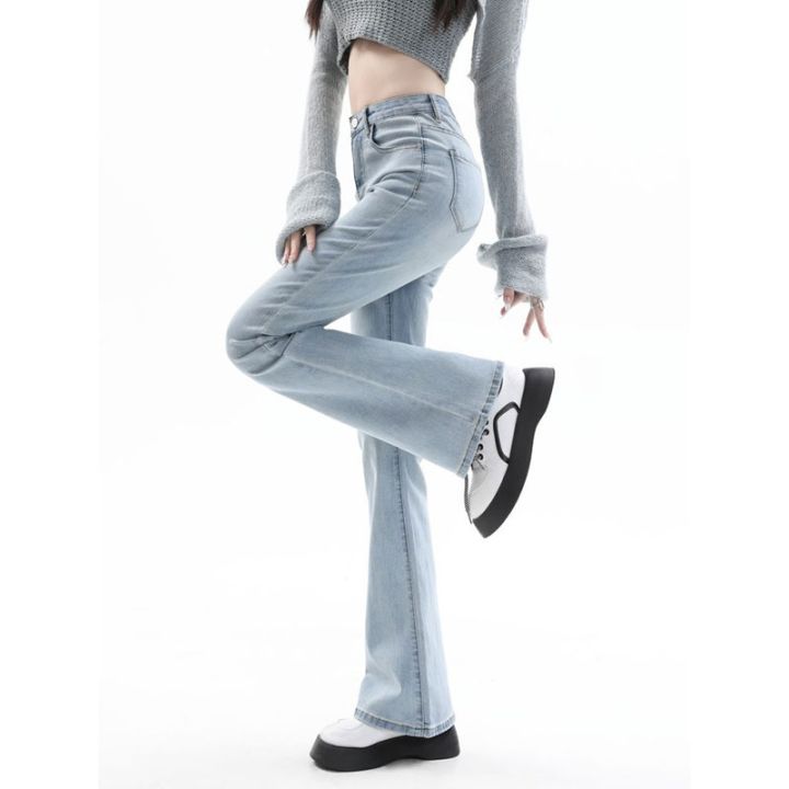 port-of-chic-taste-bootleg-jeans-new-female-summer-show-thin-tall-waist-trousers-little-tight-horseshoe-bellbottoms