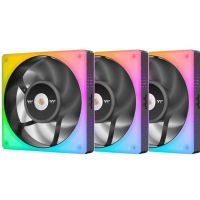 Thermaltake TOUGHFAN 12 RGB Radiator Fan 3 Pack, 16.8 Million RGB Lighting, Max Air Flow 53.75 CL-F135-PL12SW-A