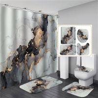 3D Print Elegant Oil Painting Shower Curtain Waterproof Curtains in the Bathroom with Hook Set Soft Bath Mat Toilet Carpet Rugs