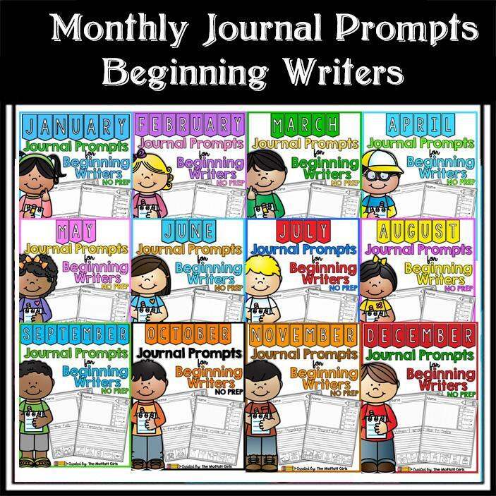 Monthly Journal Prompts For Beginning Writers The Bundle Practice ...