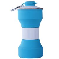 650ML Folding Sports Water Bottle Folding Cup Handy Cup Travel Mini Portable Silicone Water Cup Water Bottle