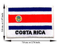 ตัดรีด ตัวรีดติดเสื้อ อาร์มปัก ติดเสื้อปัก ปักเสื้อ DIY ลายธงCOSTA RICA สีแดง มีบริการเก็บเงินปลายทาง