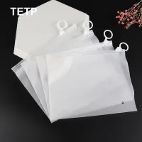 {PYAO Travel Department Store}TETP 10Pcs Frosted Zipper Bags With Pull Tab Home Travel Sock Briefs Packaging Storage Organizer เครื่องสำอางเครื่องประดับ Display