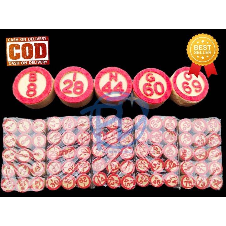 Hot COD PD WOODEN BINGO CHIPS BOLILYO BINGO NUMBER PLASTIC BINGO PLAY