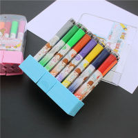 Colorful Kids Art Marker with different cartoon Stamp Pen cap Cute kawaii color Pens School Stationery for children