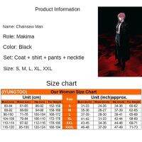 Makima Clothing Anime Chainsaw Man Cosplay Hsiu nd Full Outfit Black Trench Costume Men Women Suit Uniform Pants Halloween Long Light Red id