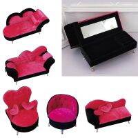 1 Pc 16 Dollhouse Fancy Couch Sofa Rose Pink Jewelry Storage Organizer Box Flip Can Open Compartments Armchair Sofa Box Gift